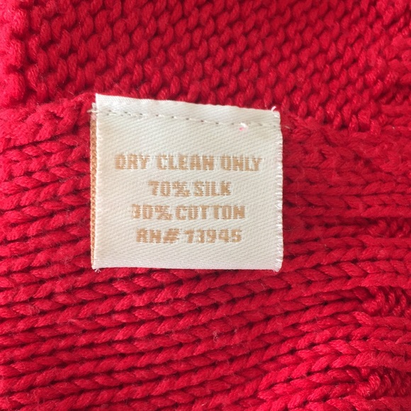 Lexicon Silk Sweater Cardigan Jacket Size S Red - Picture 6 of 6